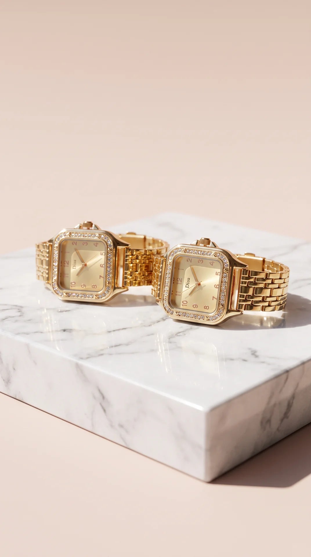 Crystal Bezel Square Face Watch