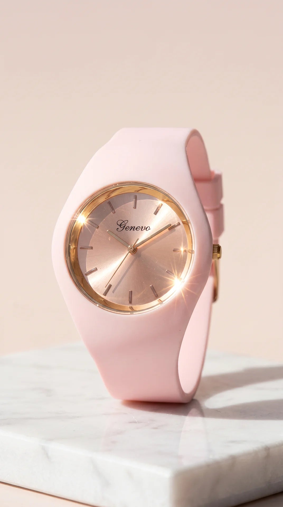 Gradient Face Silicone Geneva Watch