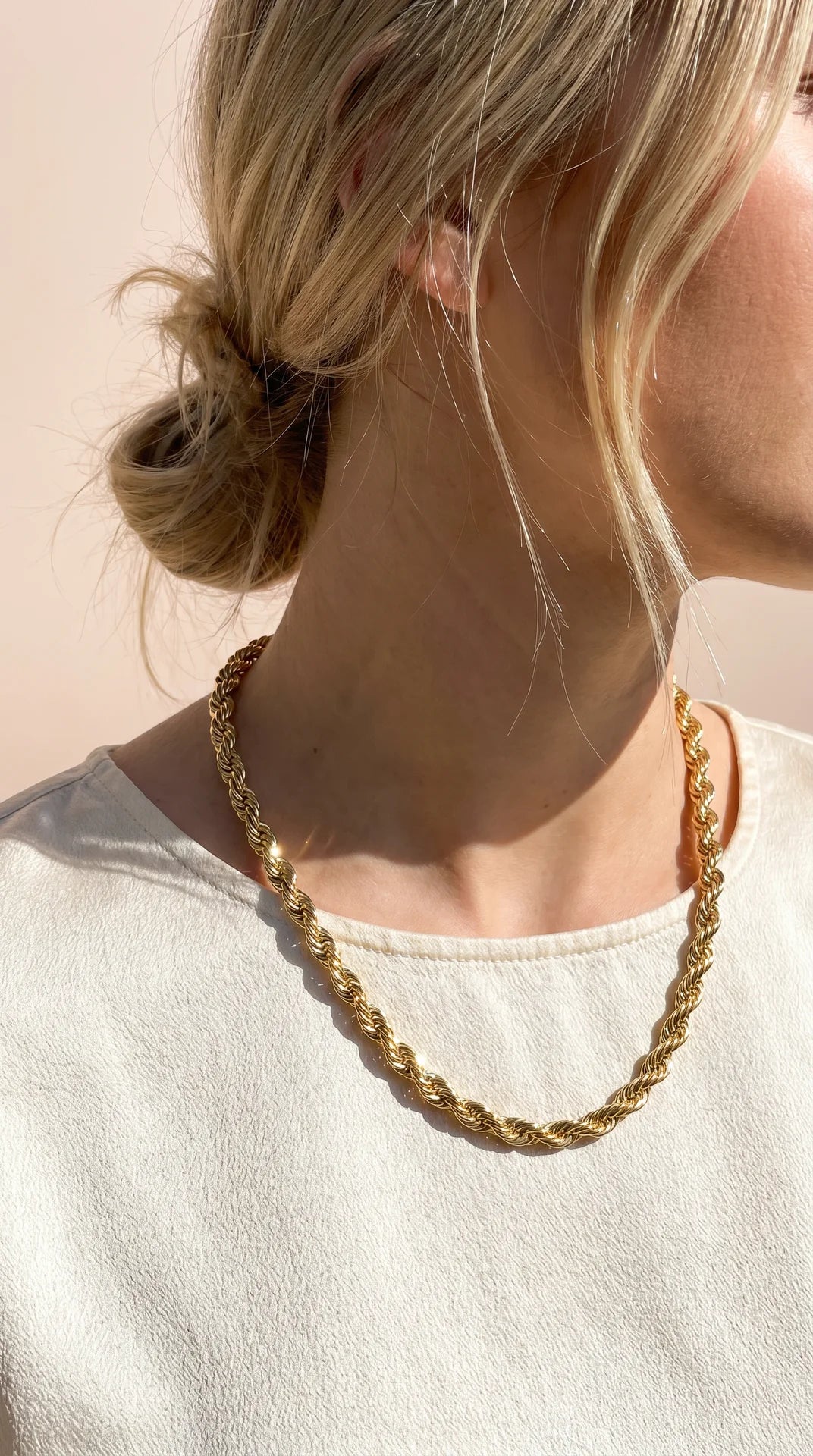 Rope Chain Gold Plated Necklace Chain