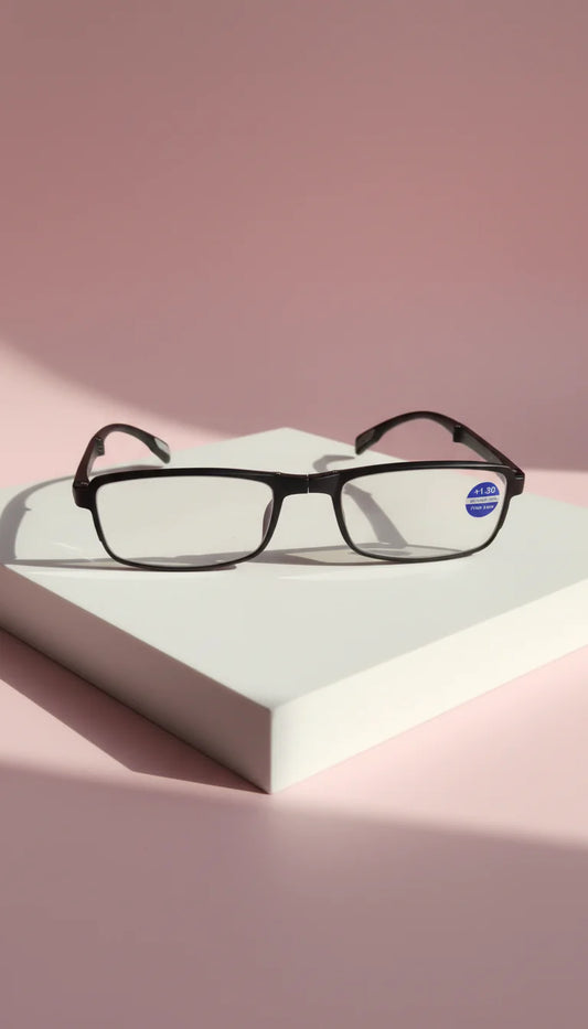 Black Frame Rectangular Reading Glasses