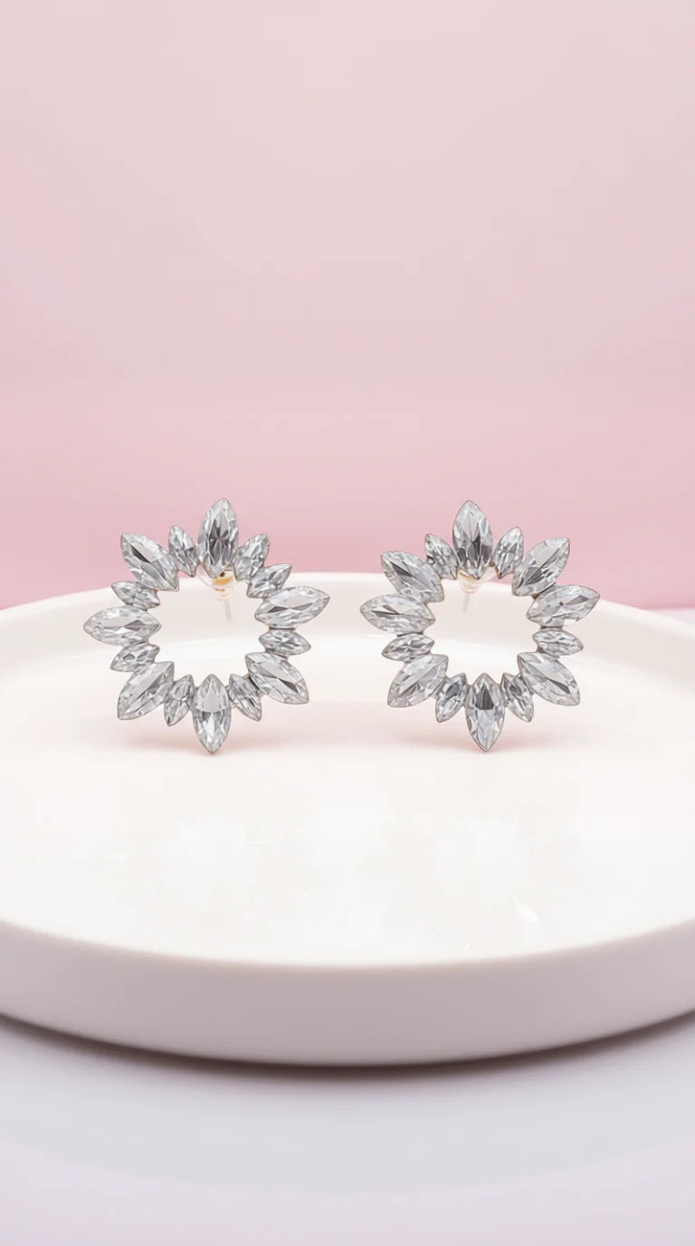 Jewelled Crystal Stud Earrings