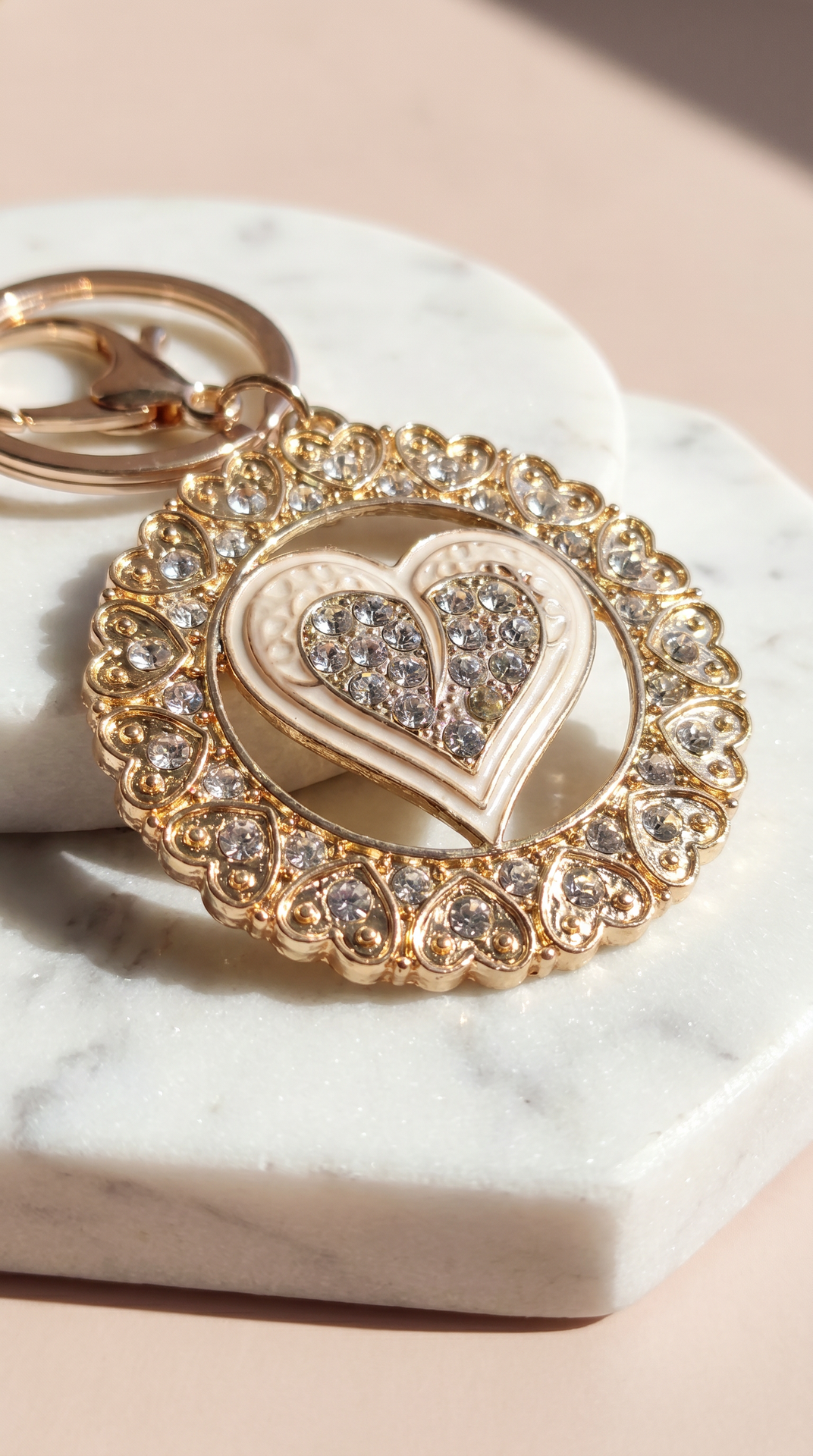 Heart Crystal Keyring & Bag Charm