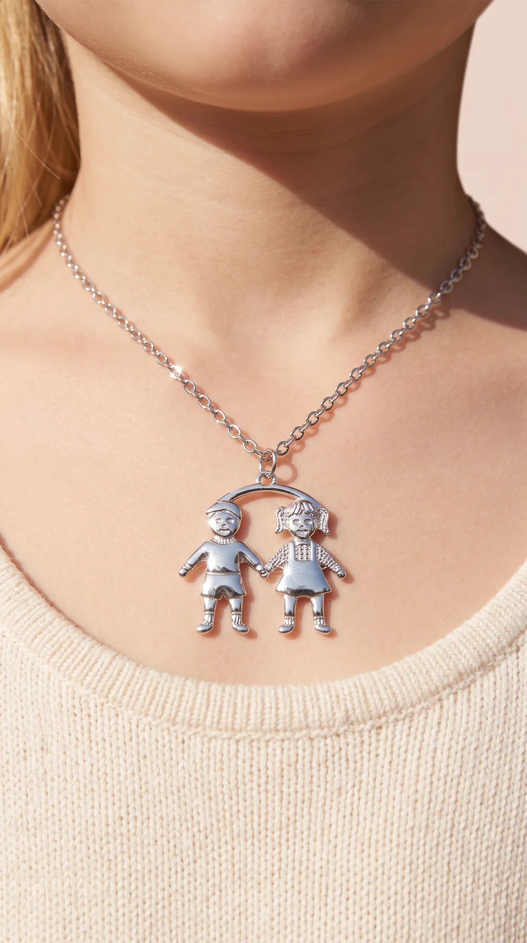 Kids Boy & Girl Necklace – Children’s Friendship Pendant