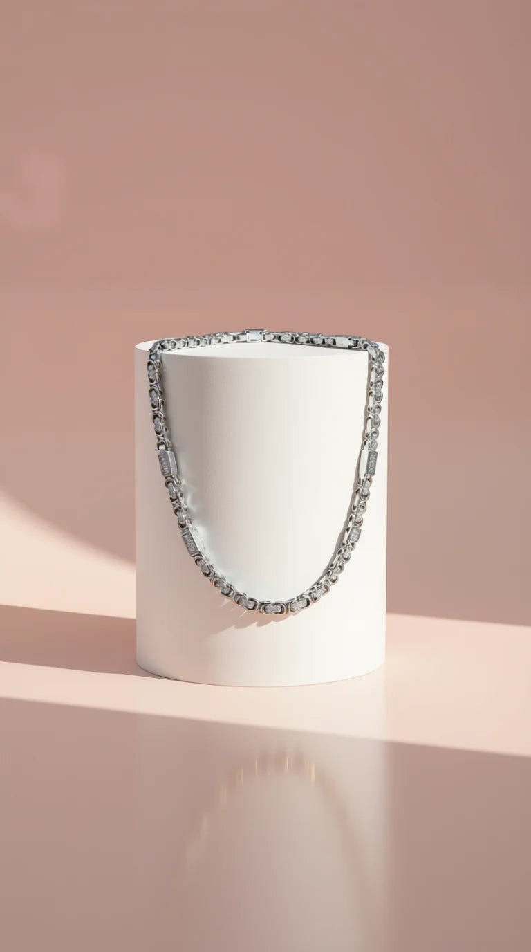 Byzantine Cage Chain Stainless Steel Necklace