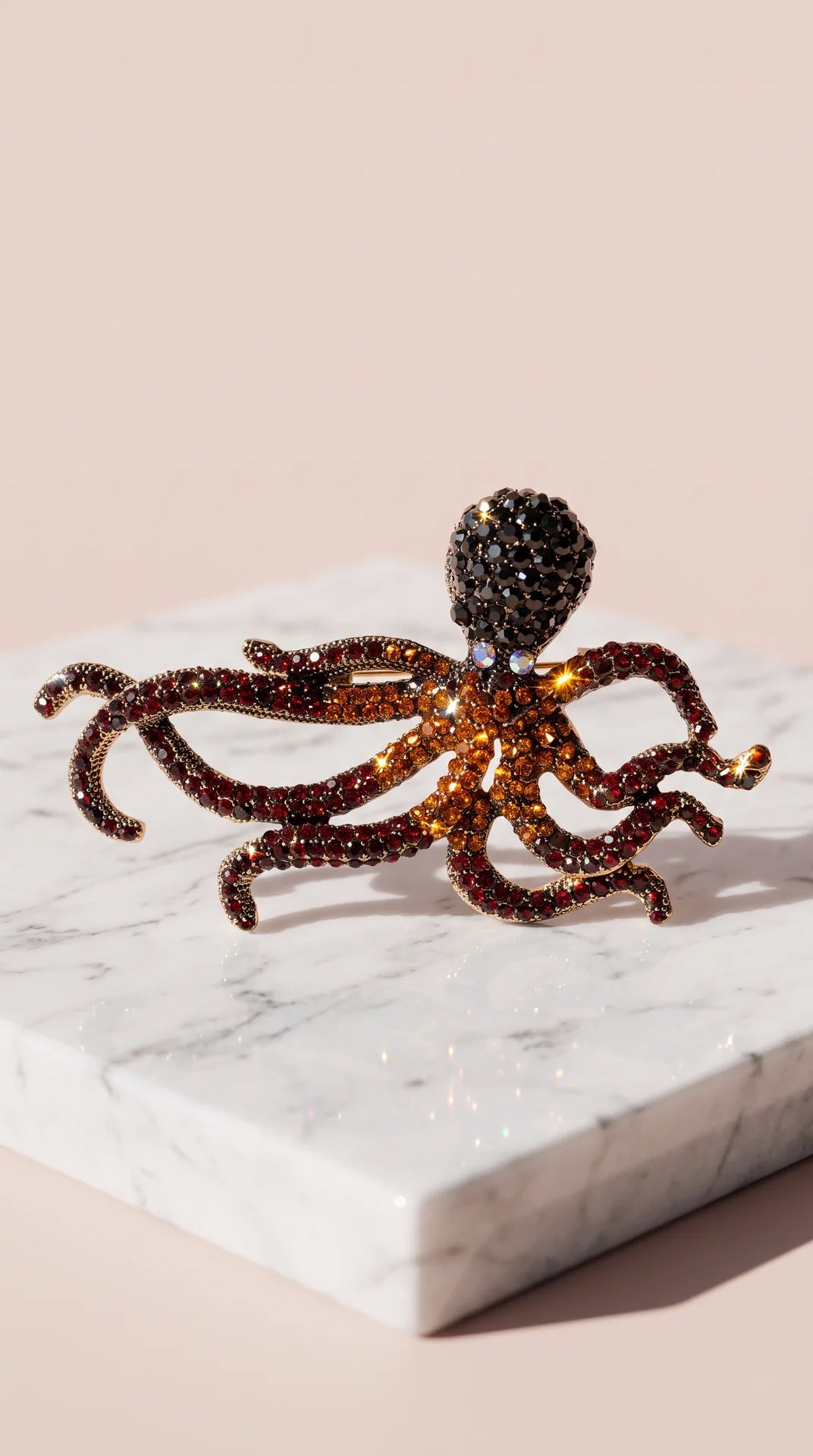 Octopus Crystal Brooch – Rhinestone Statement Brooch