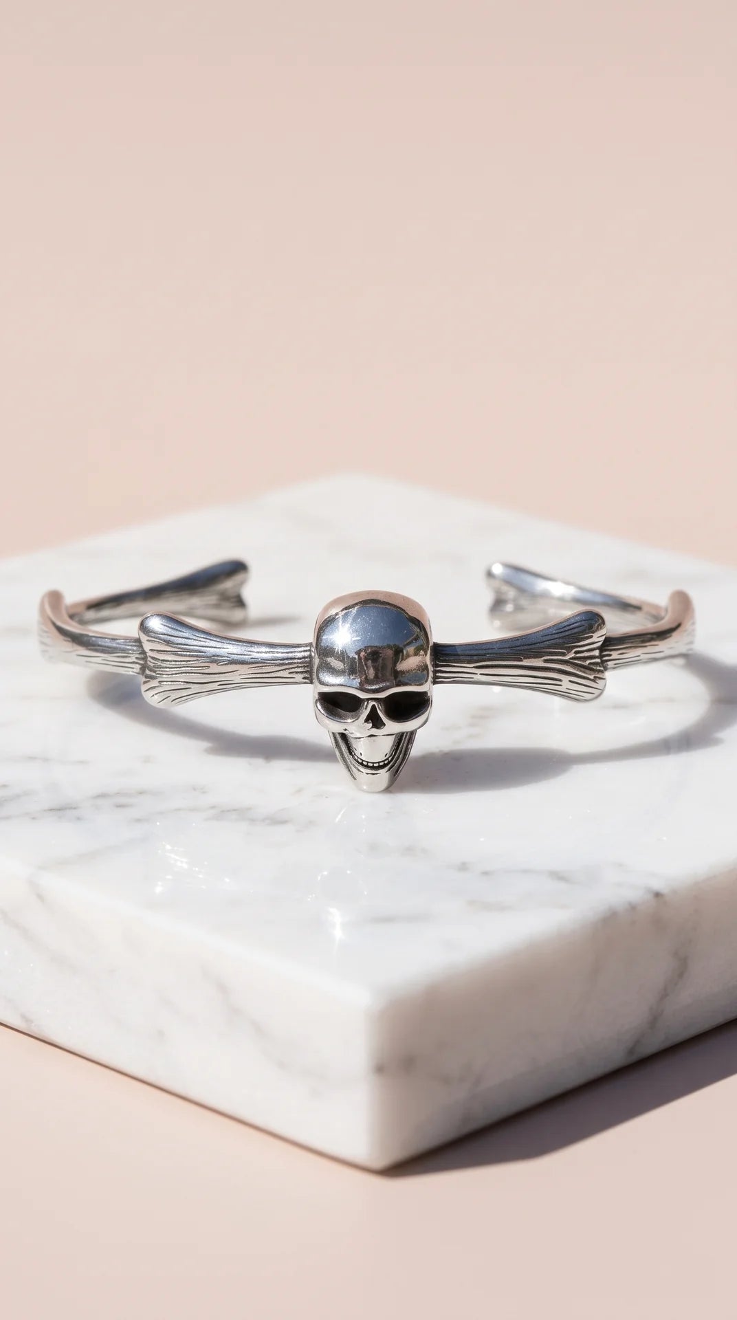 Skull Gold Plated Stainless Steel Bangle