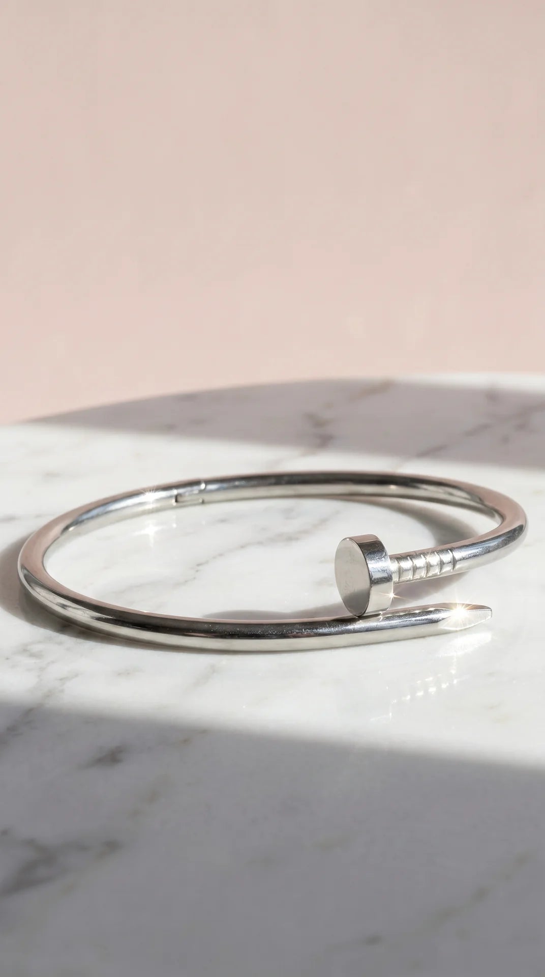 Gold Plated Nail Stacking Bracelet Bangle