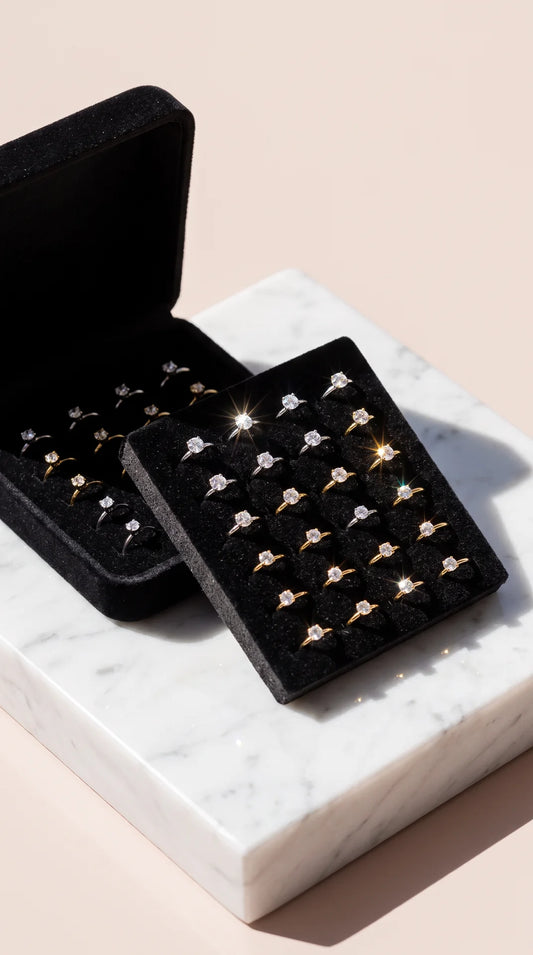Pack of 24 Crystal 316L Surgical Steel Nose Rings