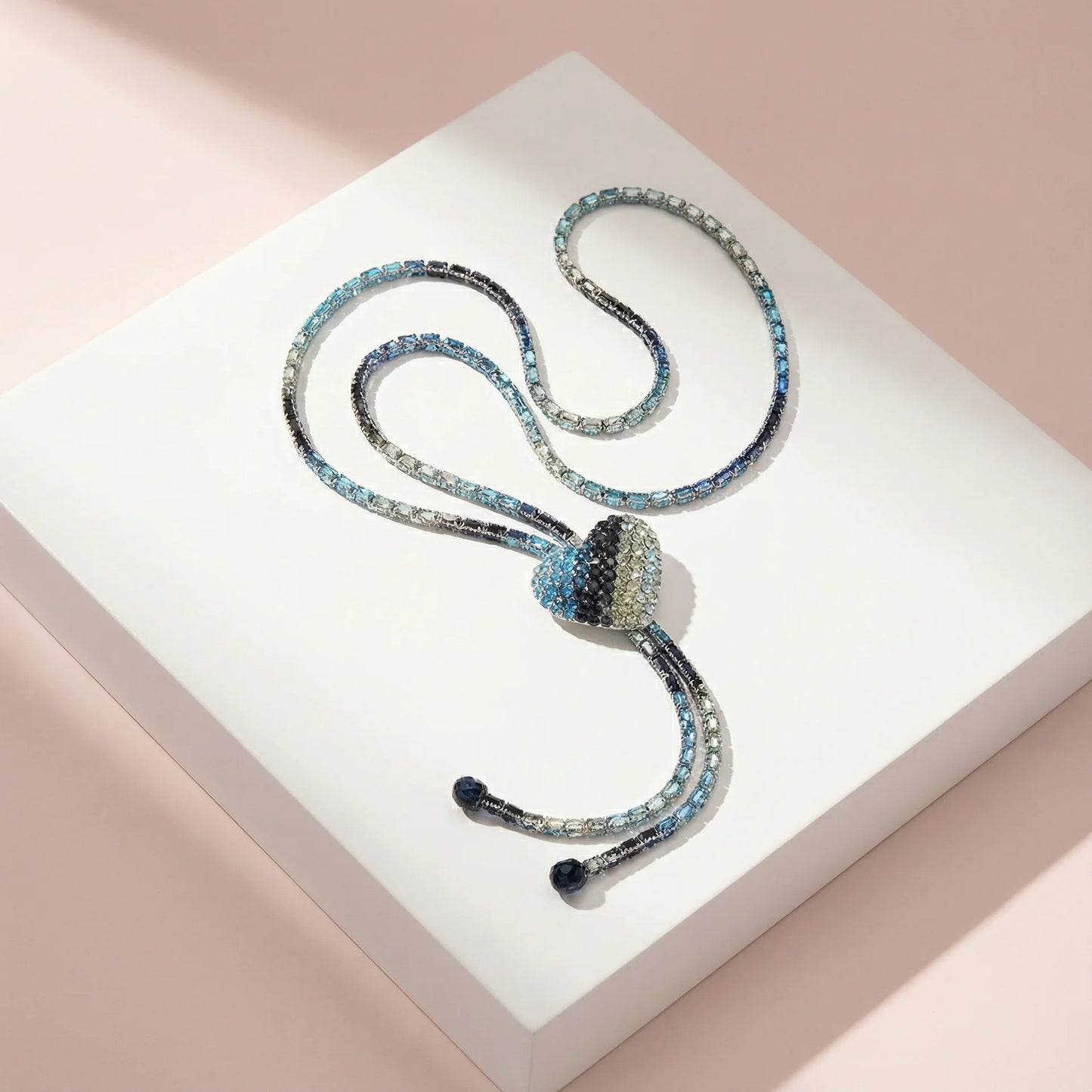 Elixir Collection Long Heart Crystal Necklace