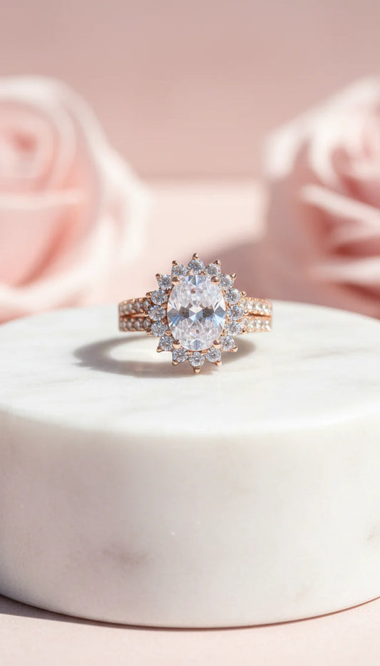 Gold Starburst Crystal Ring Box Set Of 12