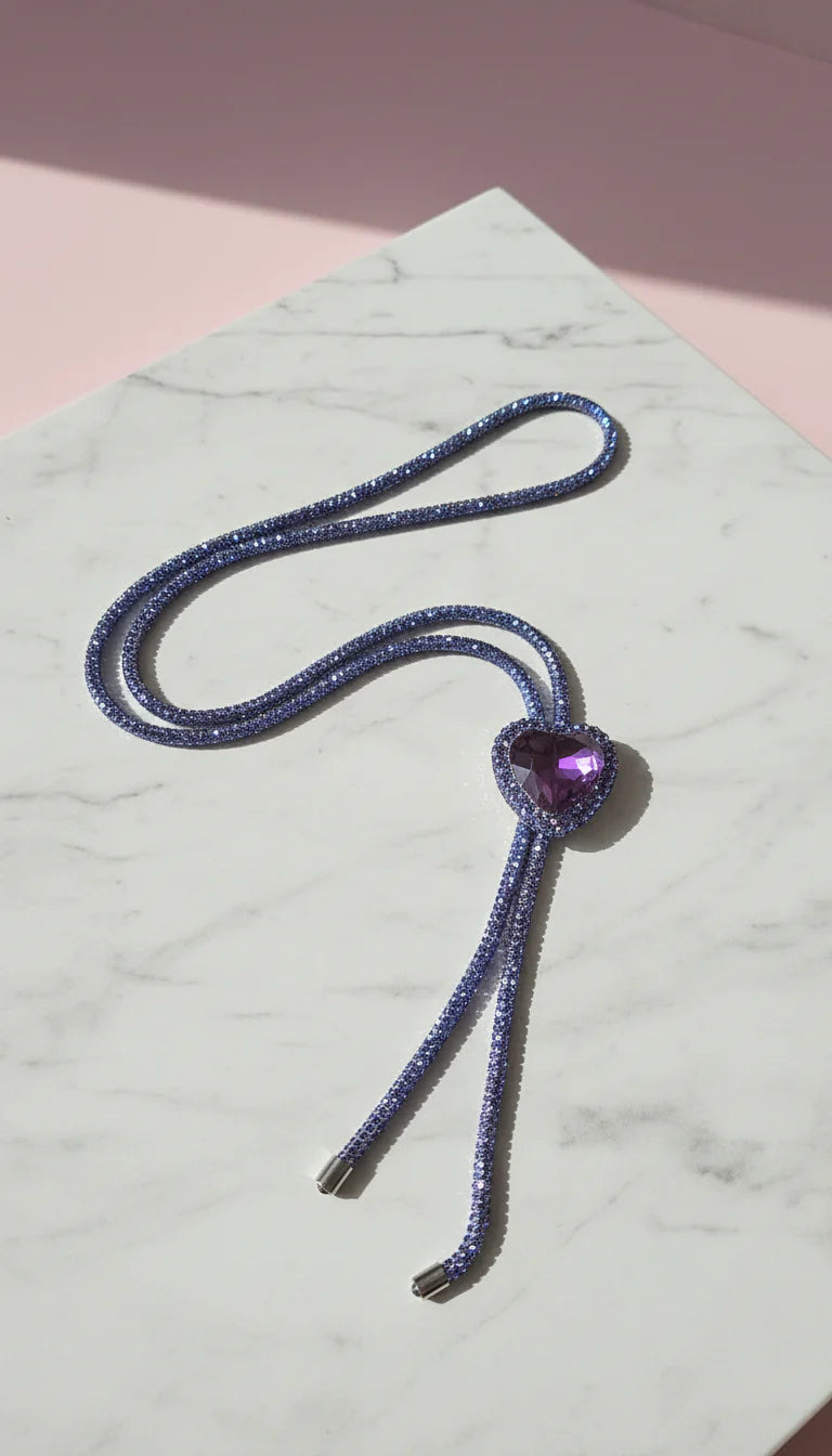 Elixir Collection Long Heart Crystal Necklace