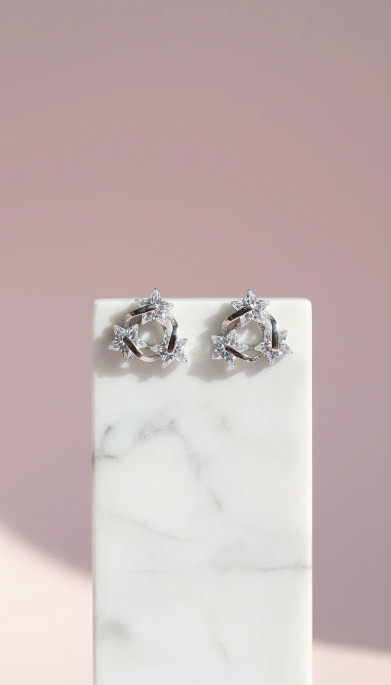 Star Crystal Stud Earrings