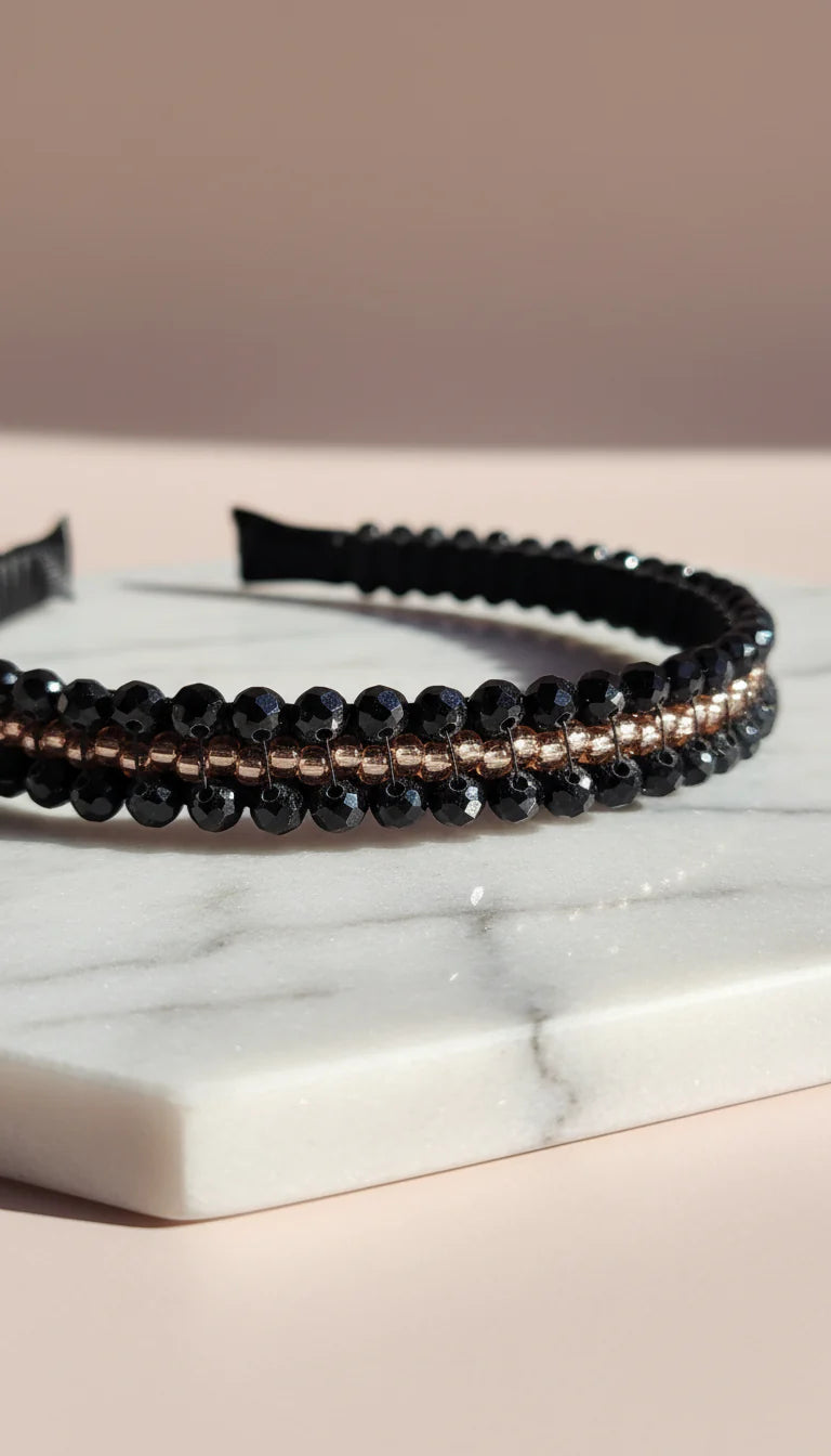 Women’s Crystal Beaded Statement Headband & Hair Band