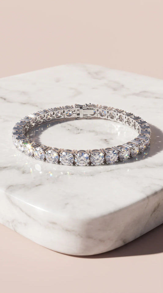 Classic Round Cut Crystal Tennis Bracelet