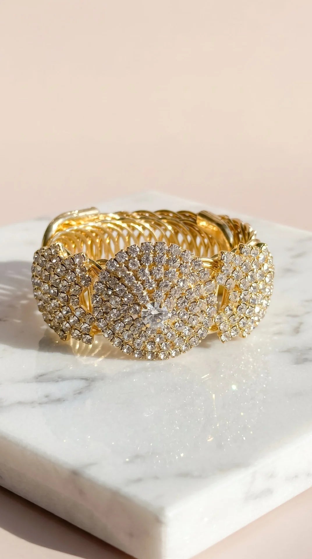 Freesize Crystal Wrap Around Bracelet Cuff