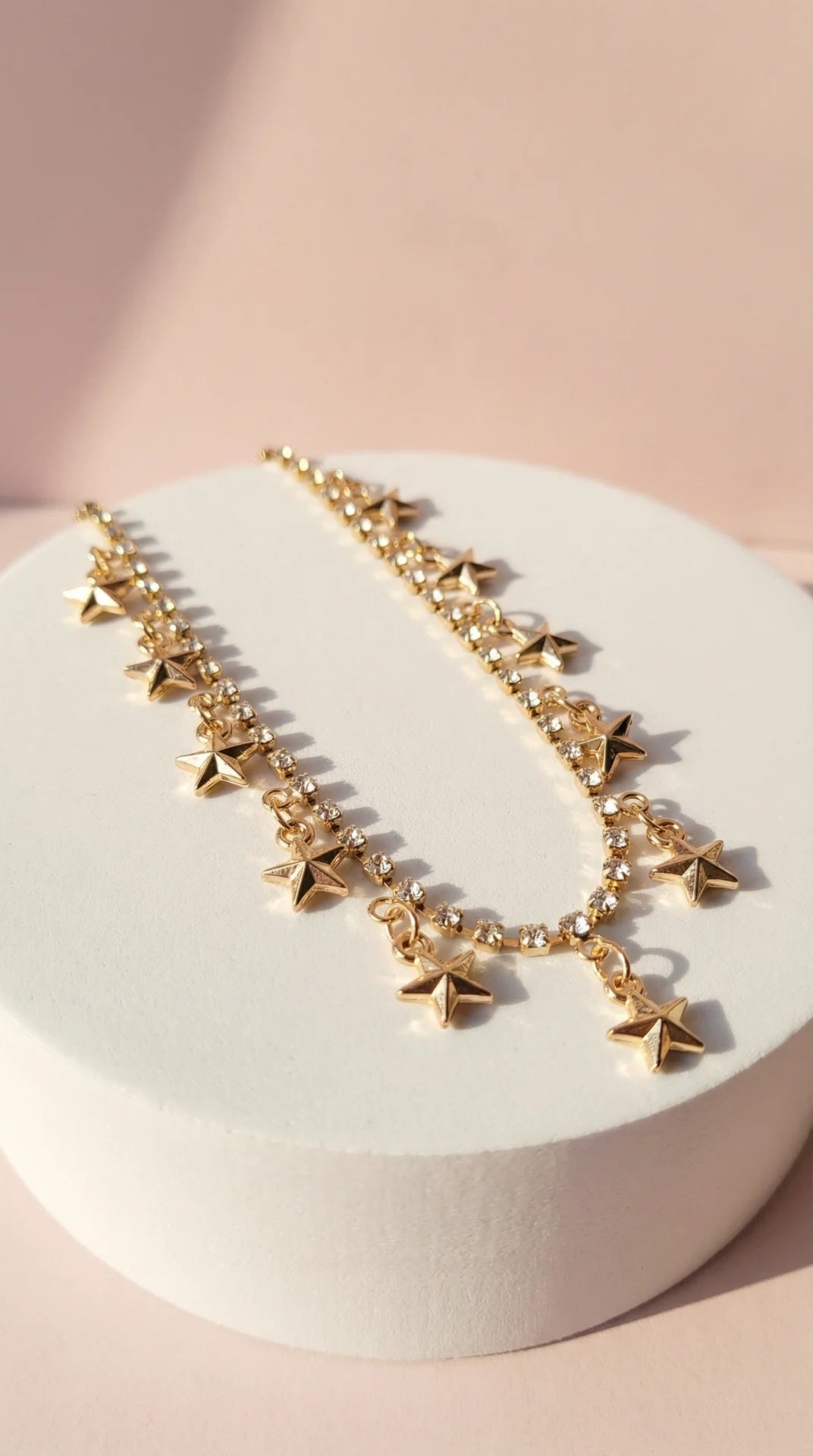 Crystal Star Charm Tennis Anklet