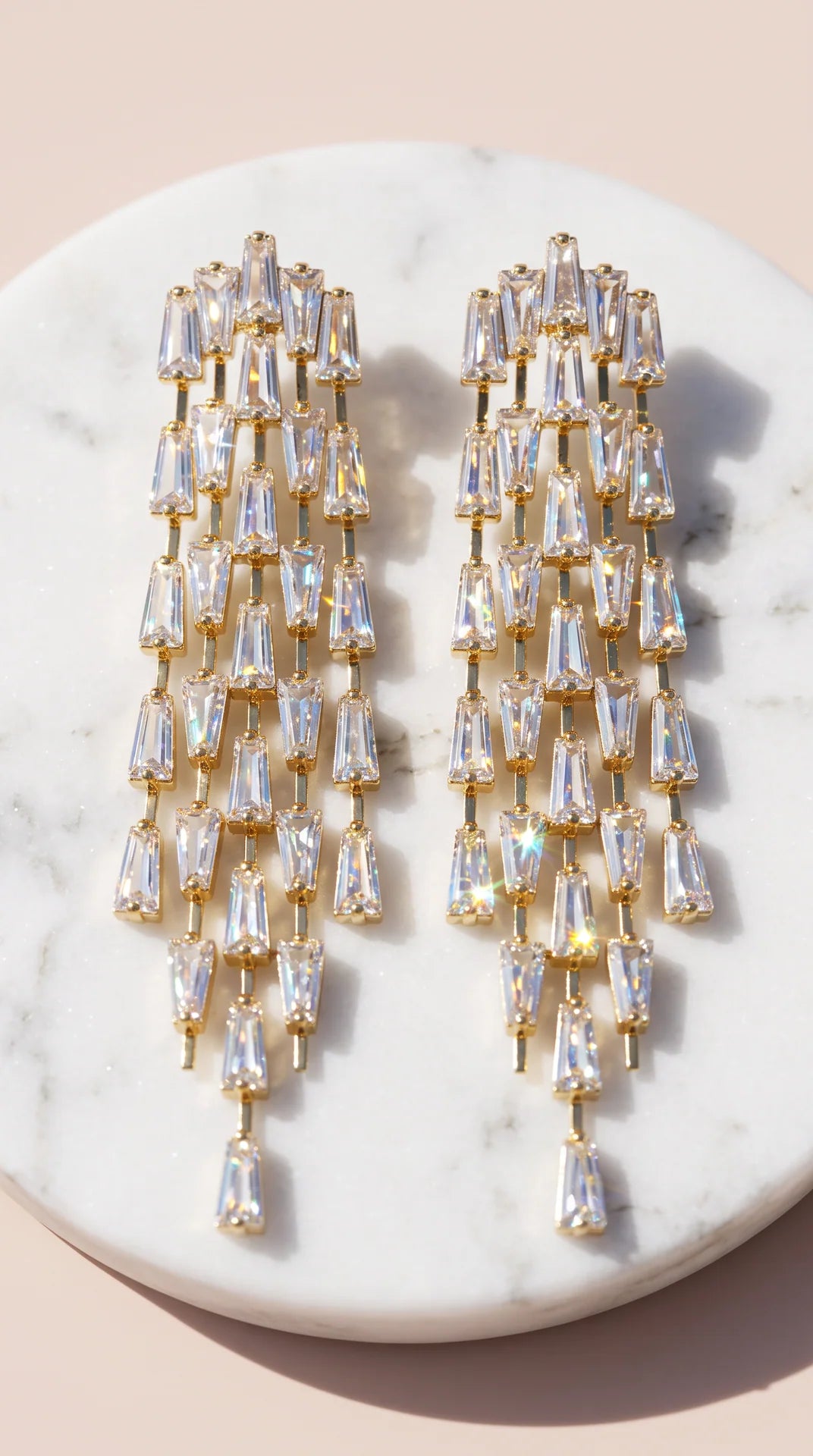Crystal Fringe Statement Drop & Dangle Earrings