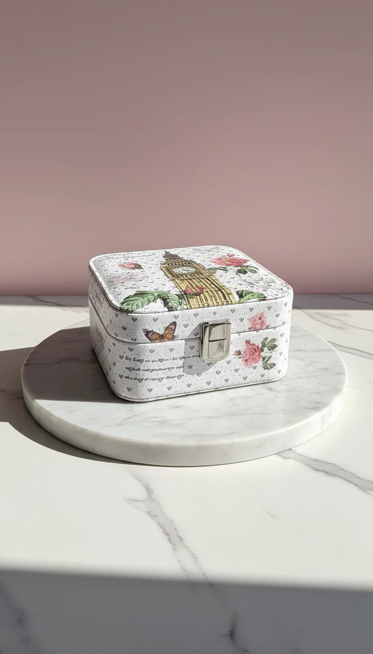 London Big Ben Compact Sparkly Jewellery Box