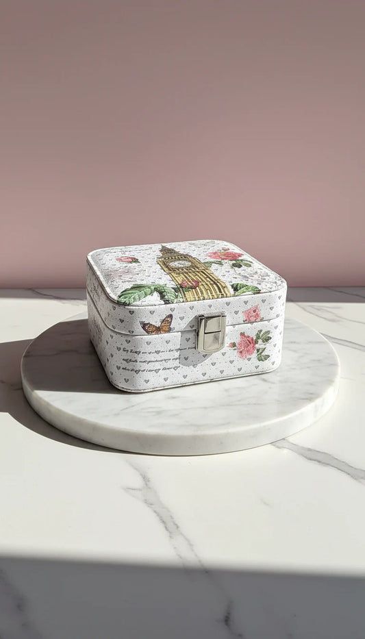 London Big Ben Compact Sparkly Jewellery Box
