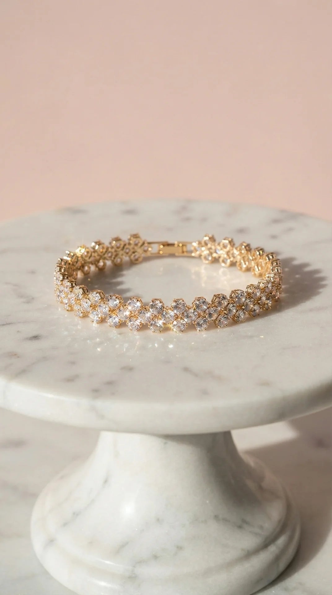 Round Cut Crystal Tennis Bracelet