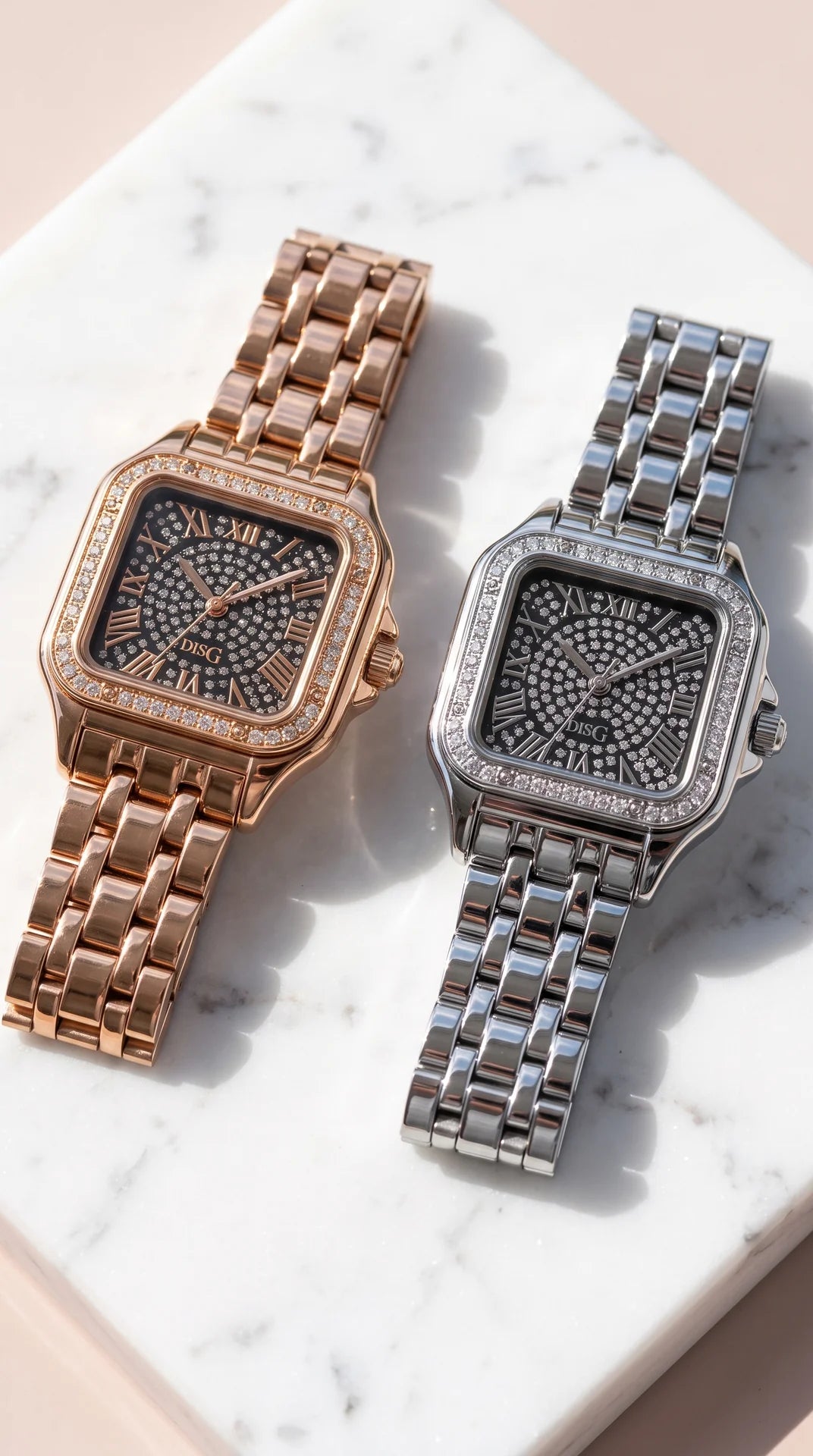 Crystal Dial Bracelet Quartz Watch