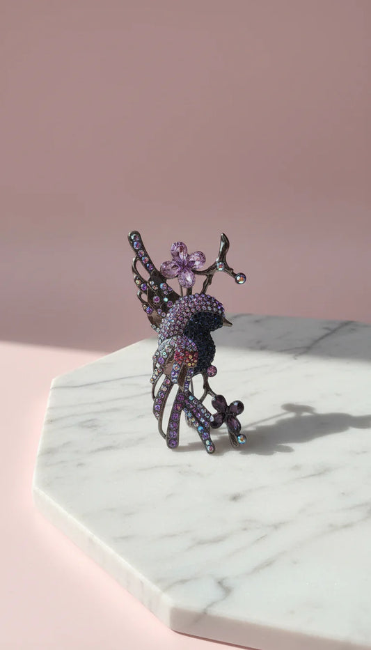 Swallow Bird Crystal Brooch Pin