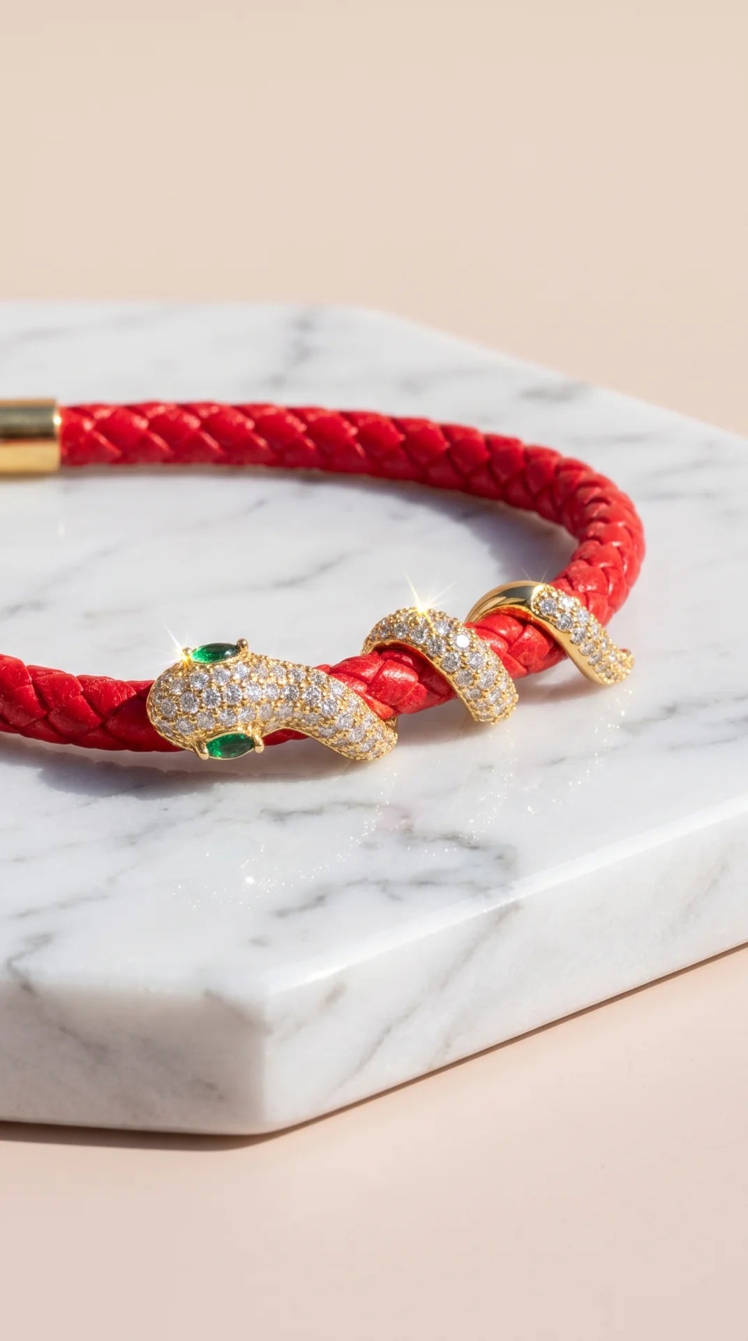 Free Size Braided Snake Cuff Bracelet