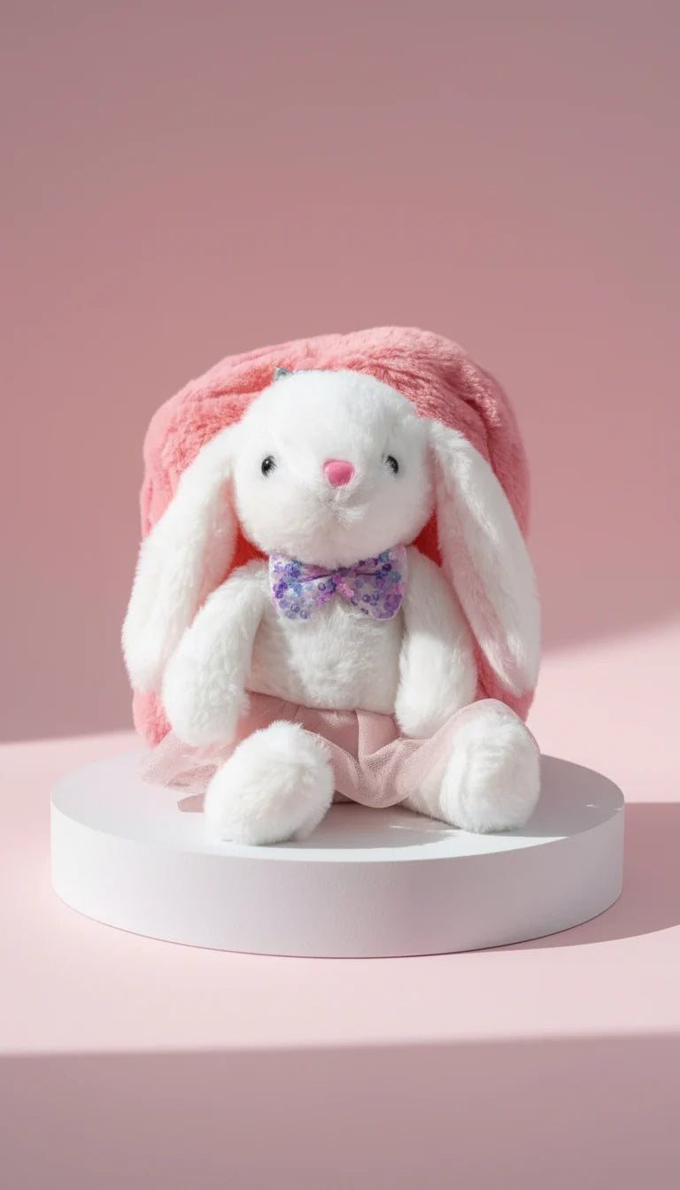 Lux Soft Bunny Rabbit Backpack – Faux Fur Plush Bag