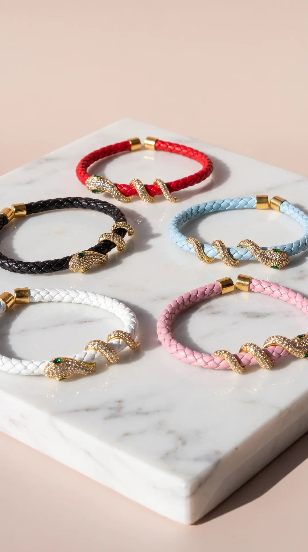 Free Size Braided Snake Cuff Bracelet