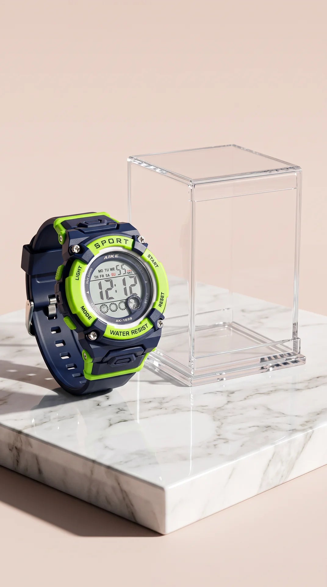 Digital Display Unisex Sports Watch With Box