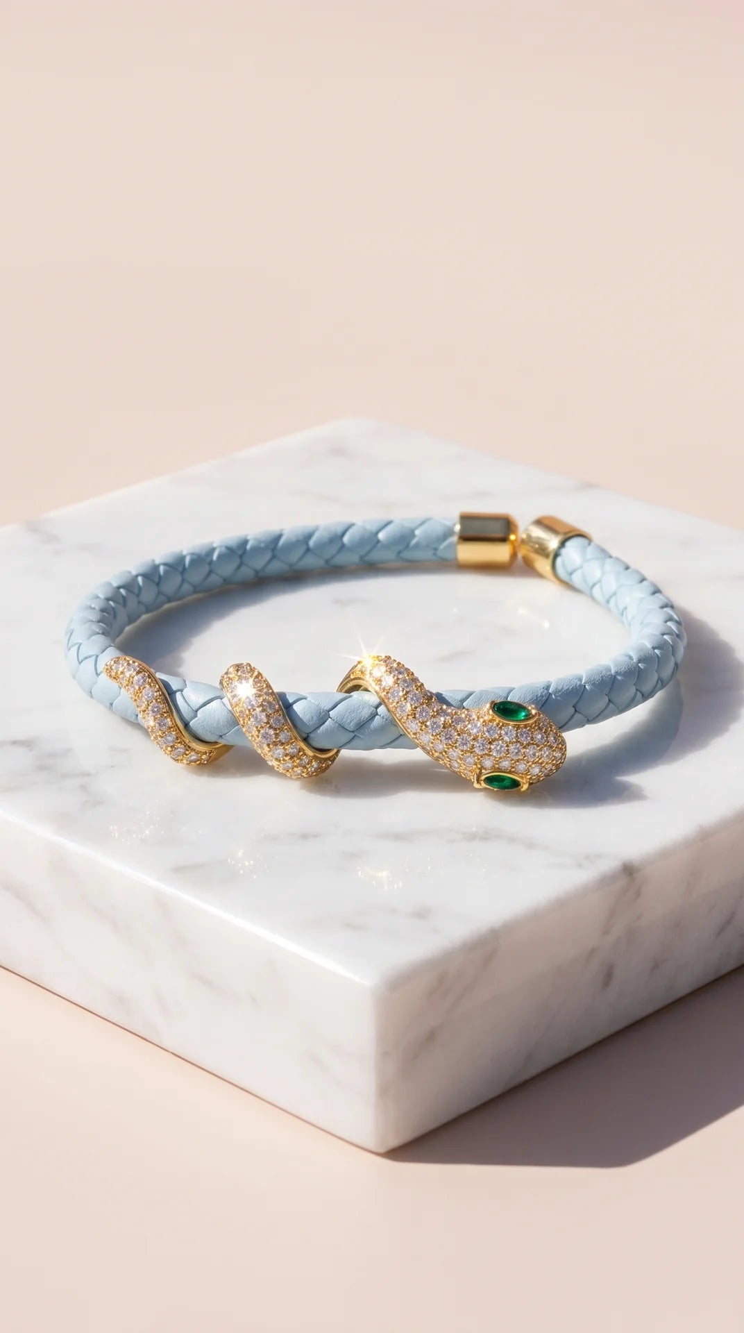 Free Size Braided Snake Cuff Bracelet