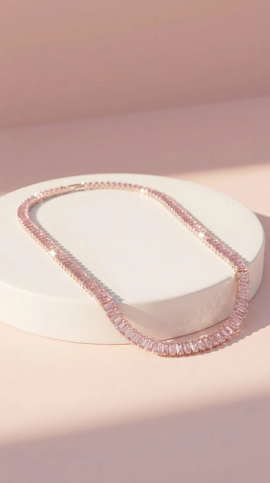 Baguette Cut Couture Crystal Necklace