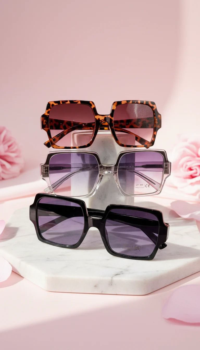 Square Frame Acrylic Sunglasses Box of 20