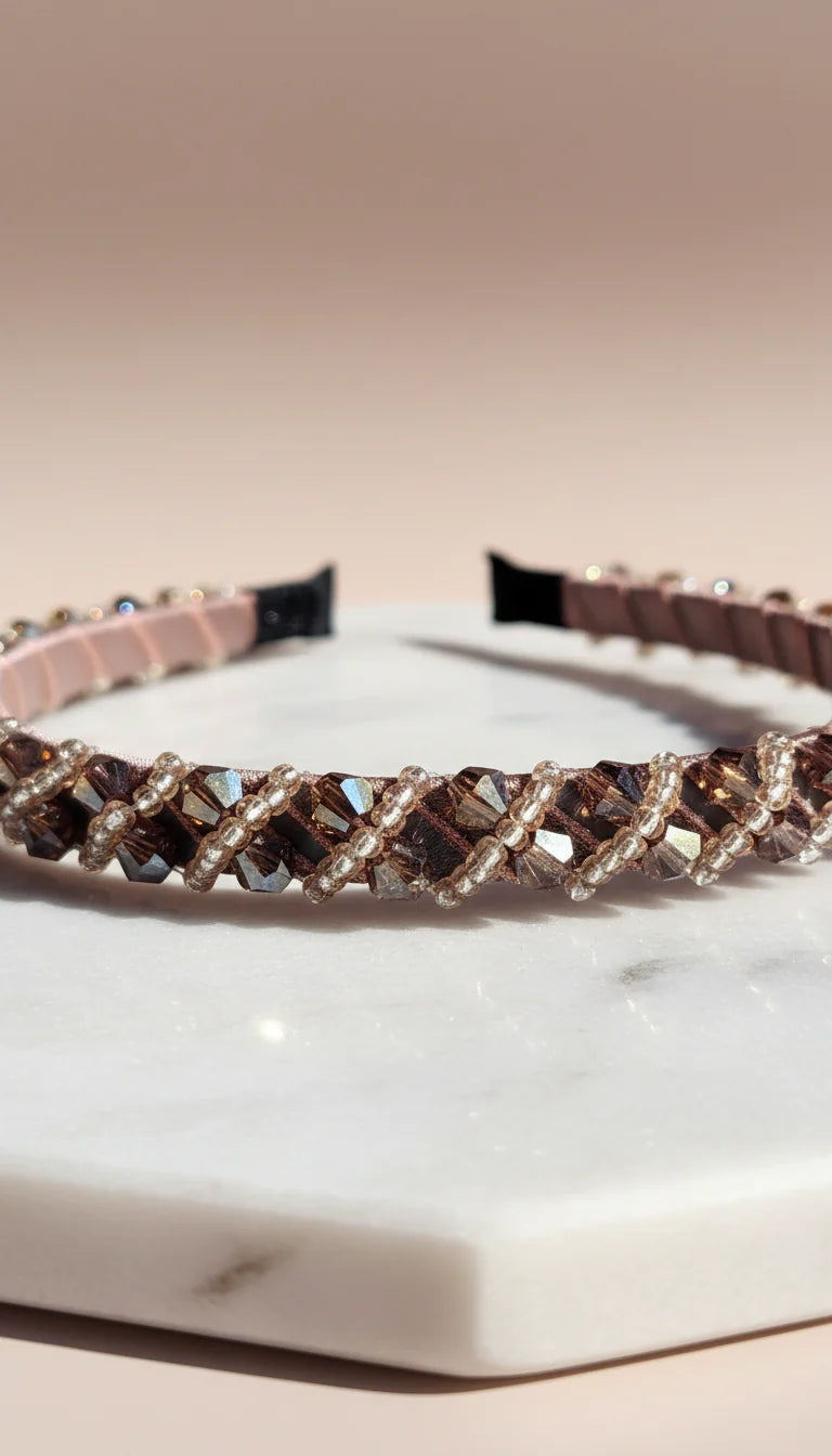 Women’s Crystal Cluster Statement Headband & Hair Band