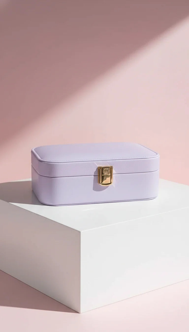 Travel Jewellery Box – Compact Trinket Organizer With Mirror