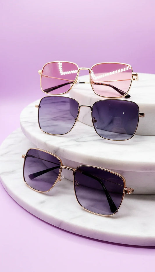 Gold Frame Sunglasses Box of 20