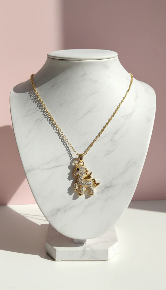 Unicorn Crystal Pendant Necklace