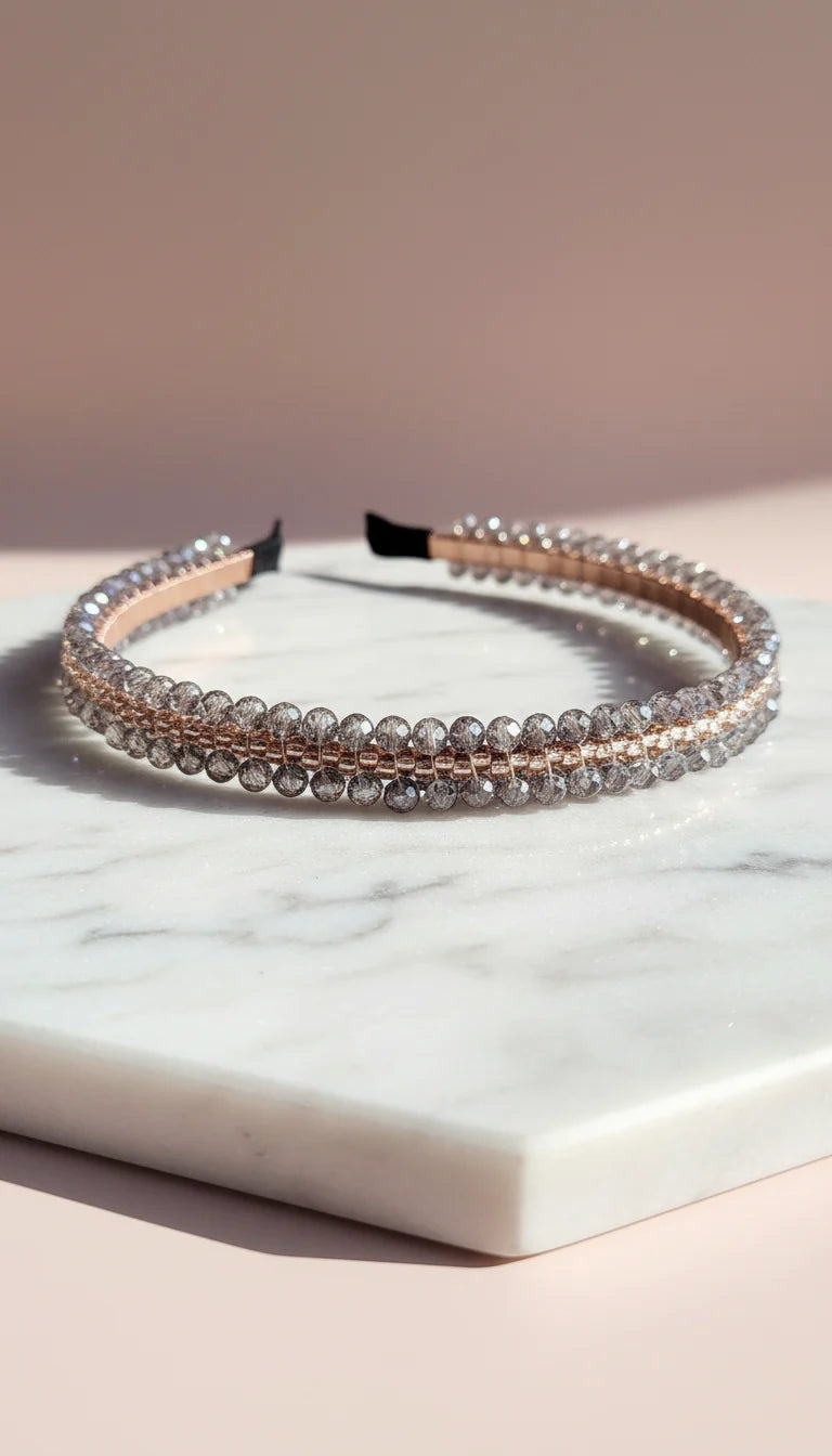 Women’s Crystal Beaded Statement Headband & Hair Band