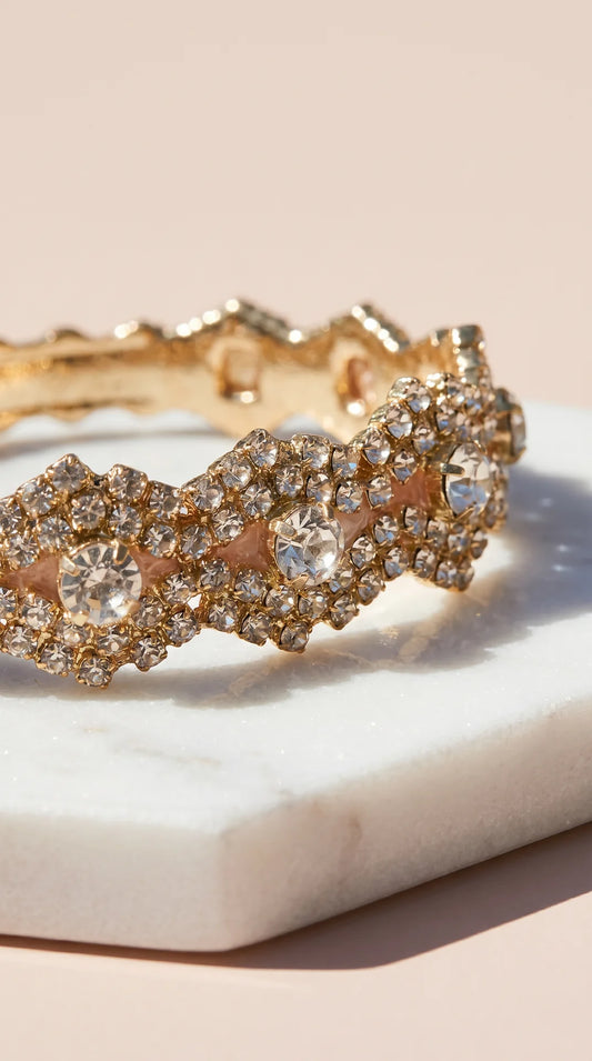Wavey Crystal Tennis Bracelet