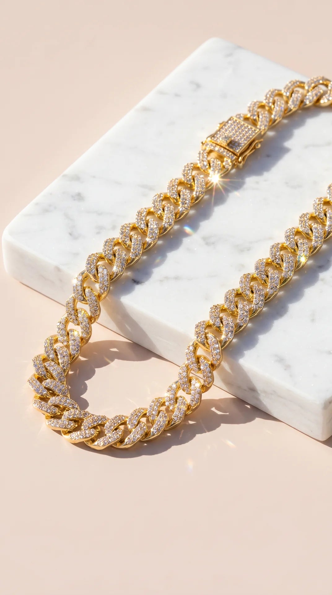 Gold Plated Curb Link Necklace Chain