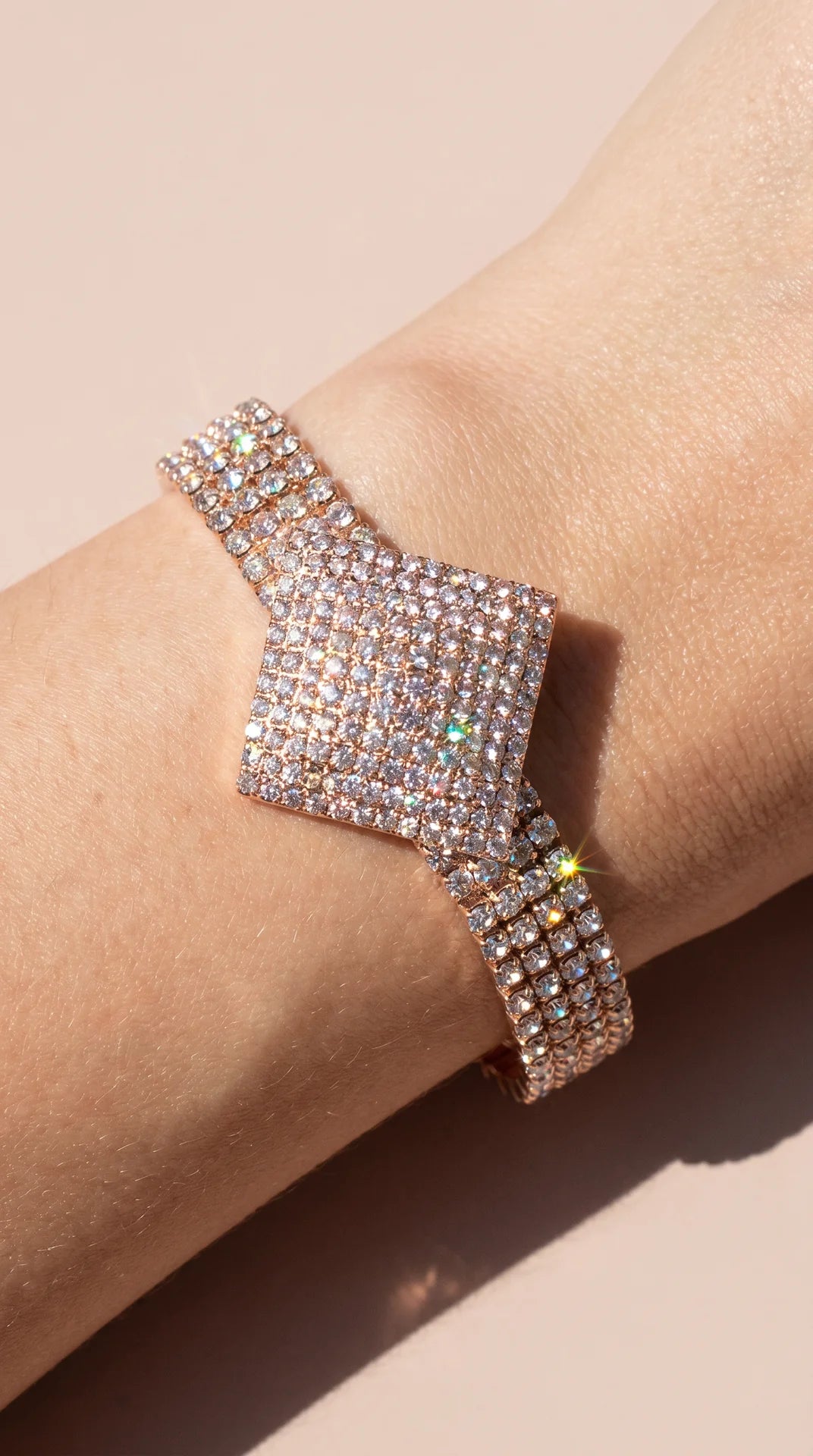 Square Crystal Tennis Bracelet