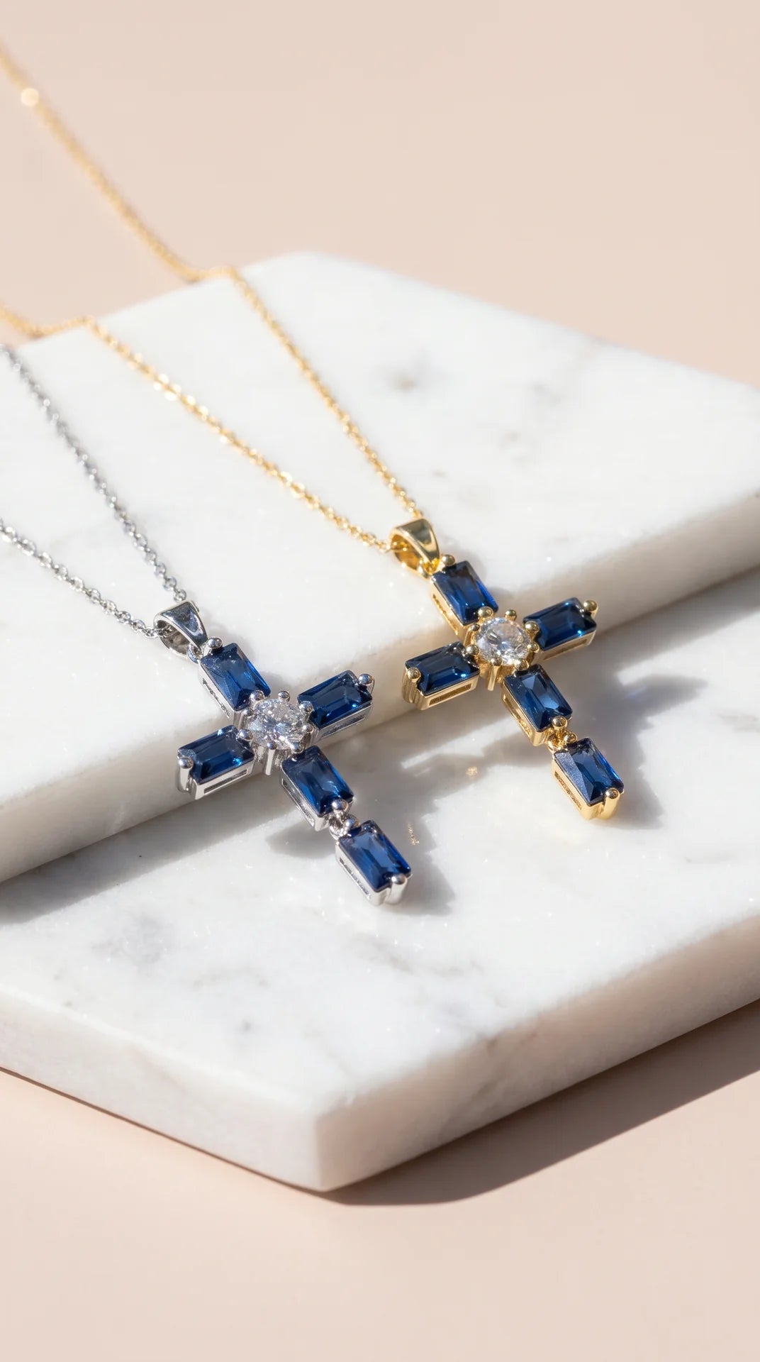 Crystal Cross Symbolic Pendant Necklace