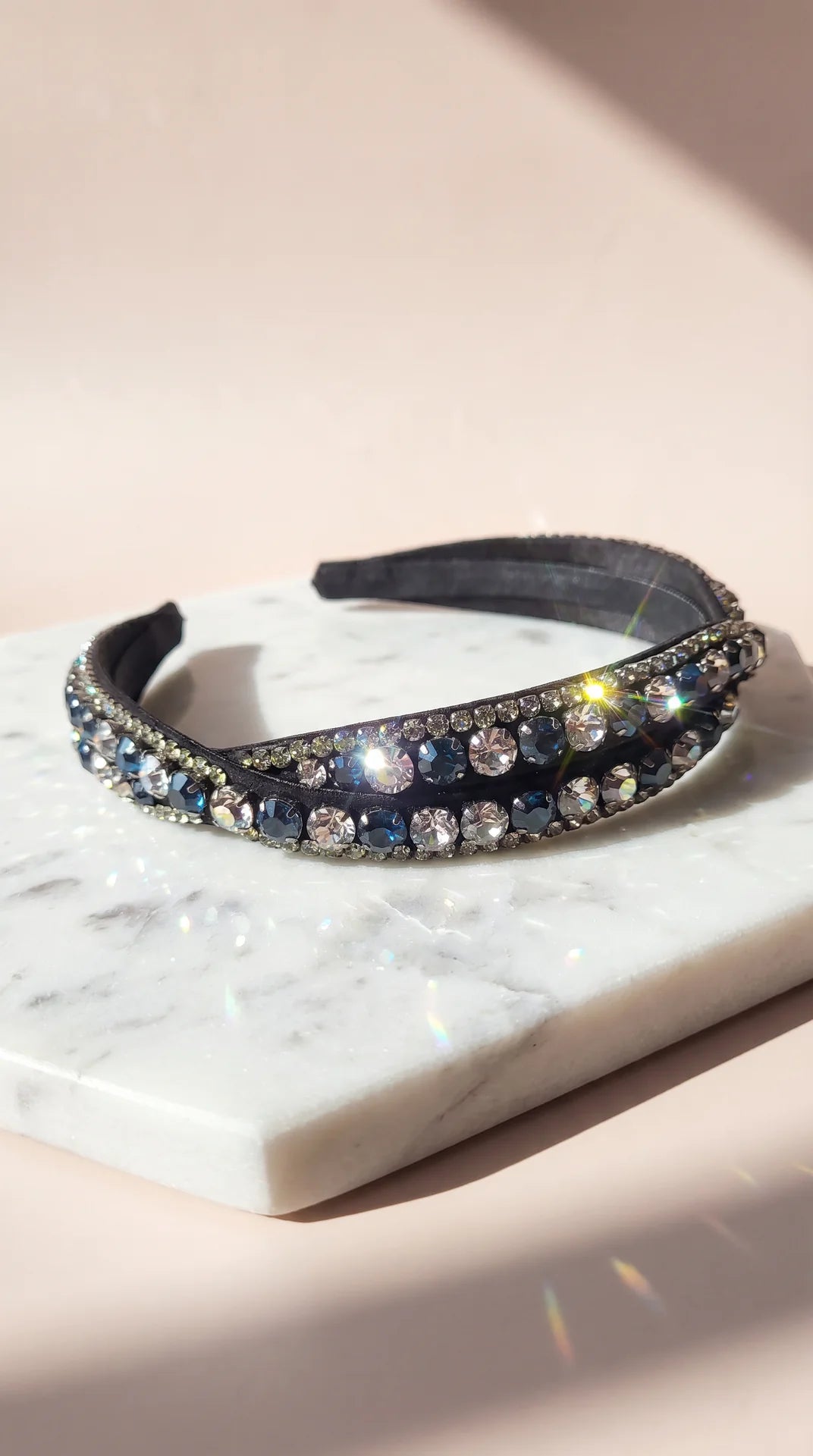 Women’s Wavey Crystal Statement Headband & Hair Band