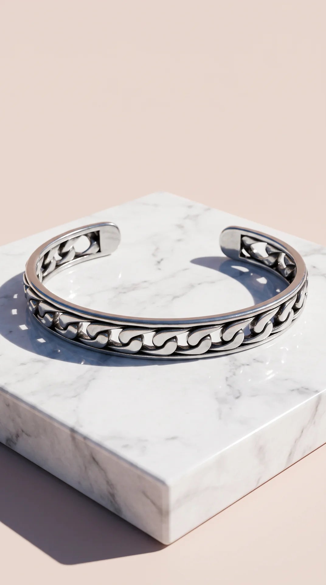 Classic Unisex Chain Cuff Bracelet – Gold & Silver