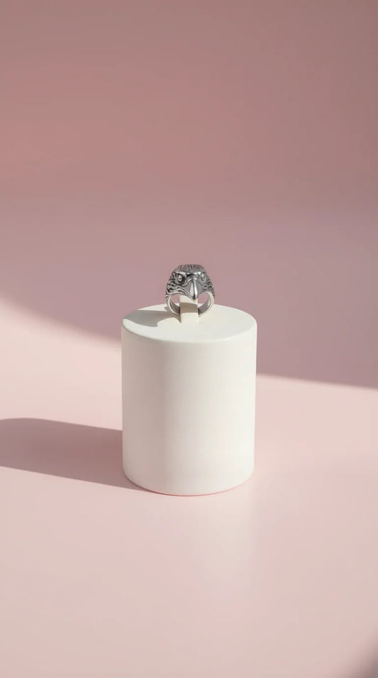 Stainless Steel Eagle Men's Biker Ring