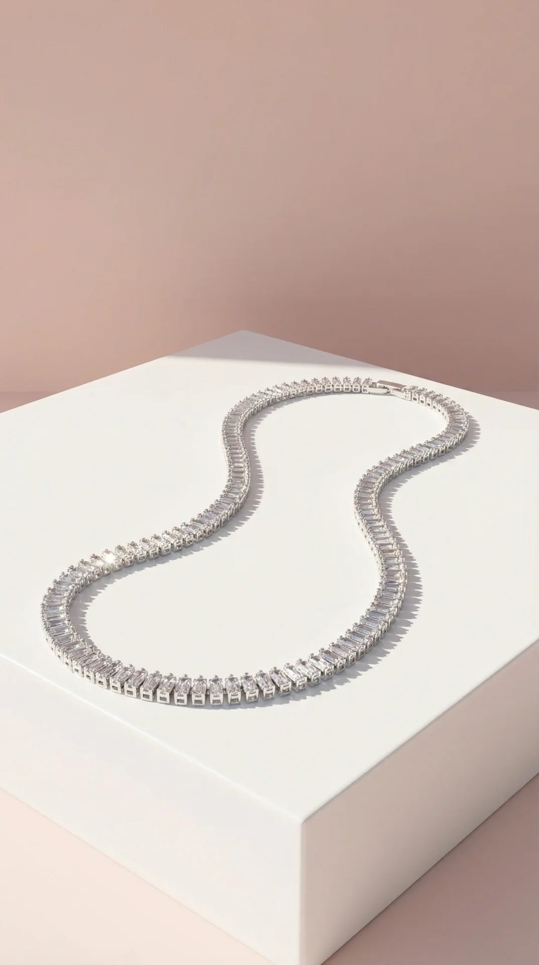 Baguette Cut Couture Crystal Necklace