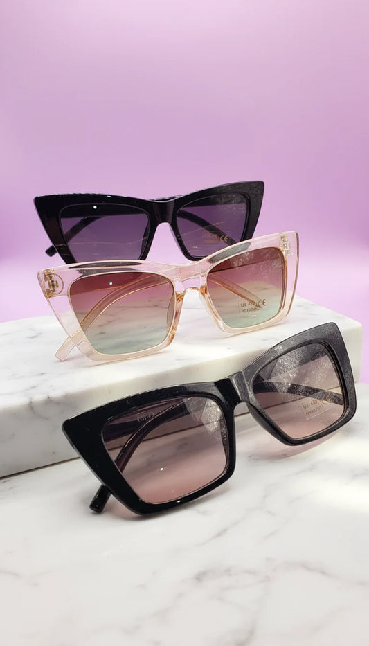 Cats Eye Acrylic Sunglasses Box of 20