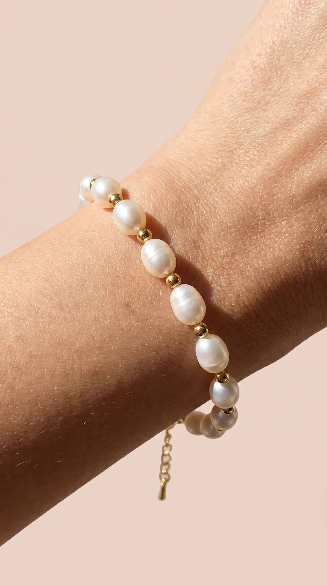 Fresh Water Pearl Gold Plated Bracelet
