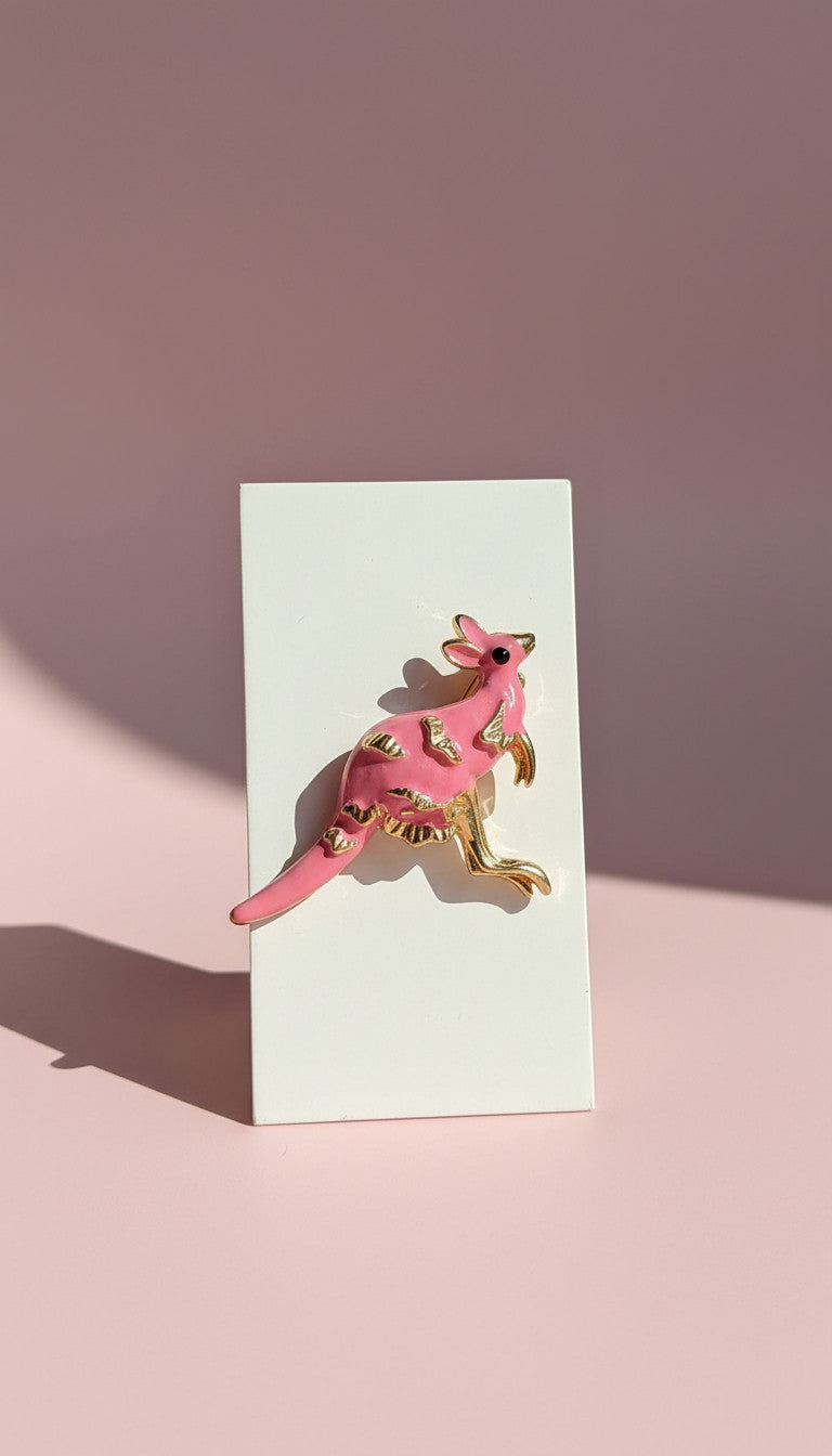 Kangaroo Animal Enamel Brooch Pin