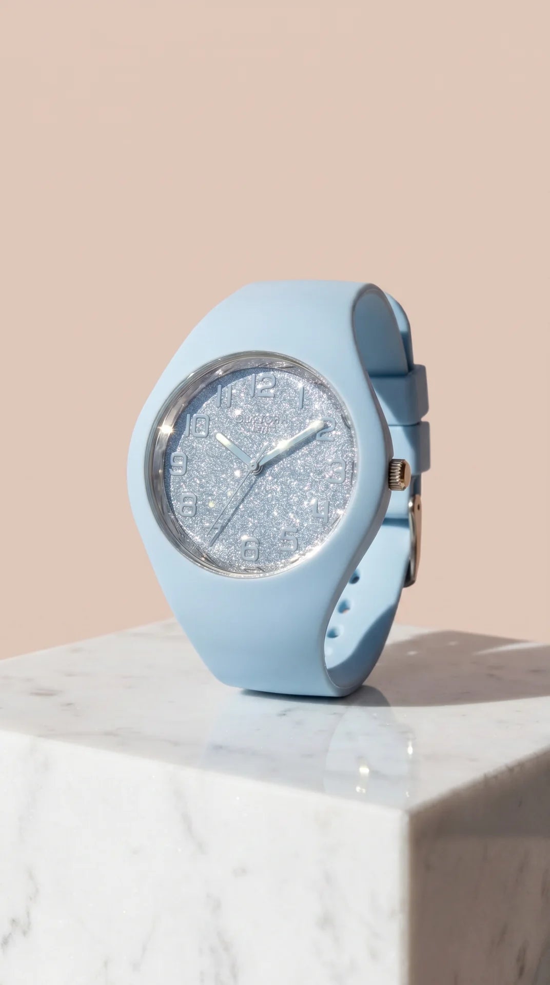 Gradient Glitter Face Silicone Watch